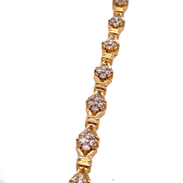 3.00ct. T.W. Diamond Estate Bracelet Yellow Gold - J37936