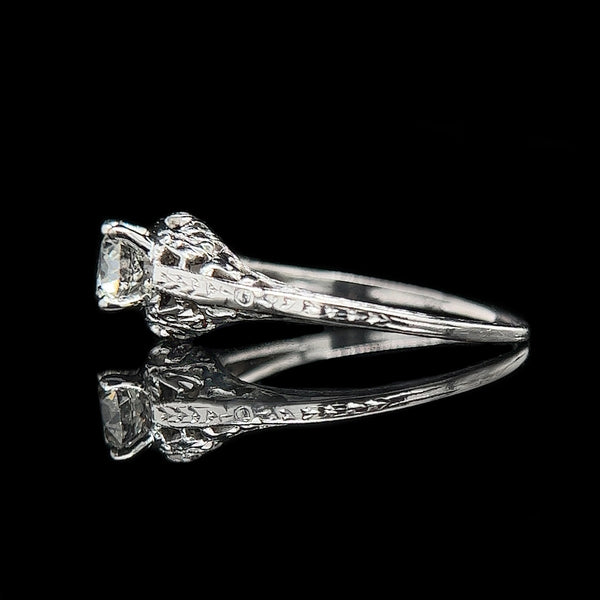 Art Deco .62ct. Diamond Antique Engagement - Fashion Ring Platinum - J40285